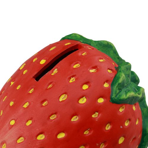 Floristik24 Keramická pokladnička dekorace jahoda 17 × 13,5 × 13,5 cm
