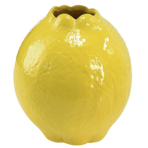 položky Keramická váza žlutá citronová dekorace Středomoří Ø12cm V14,5cm