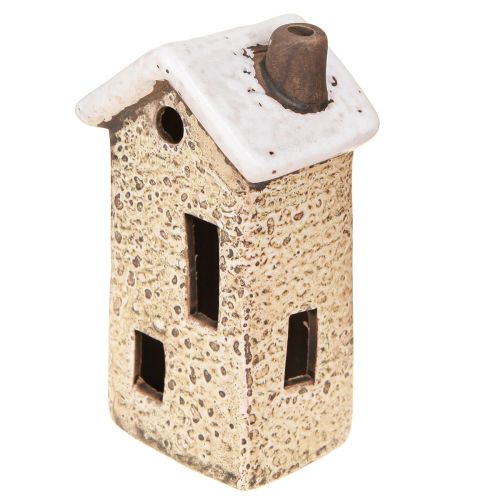 položky Keramická adventní dekorace domeček krémově červenošedá 8,5/9,5 cm 3 kusy