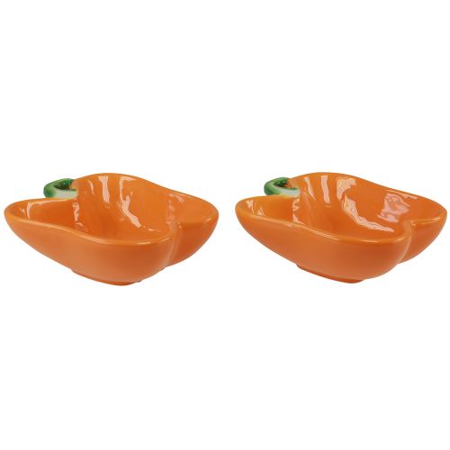 položky Keramické misky zdobení oranžovou paprikou 16x13x4,5cm 2ks