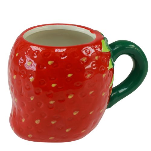 položky Keramický kelímek jahoda na výsadbu 10cm Ø6,5cm