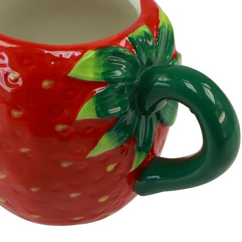 položky Keramický kelímek jahoda na výsadbu 10cm Ø6,5cm