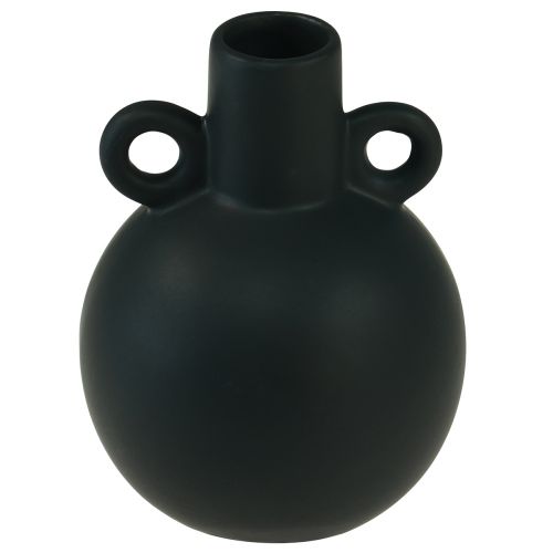 položky Keramická váza mini váza černá rukojeť keramická Ø8,5cm H12cm