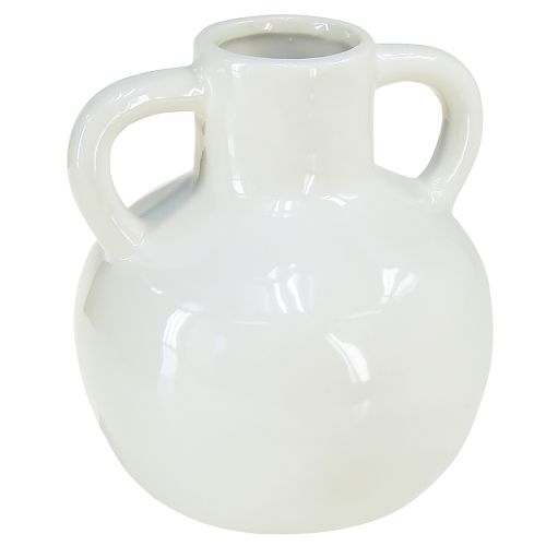 položky Keramická váza bílá váza se 2 uchy keramická Ø7cm H11,5cm