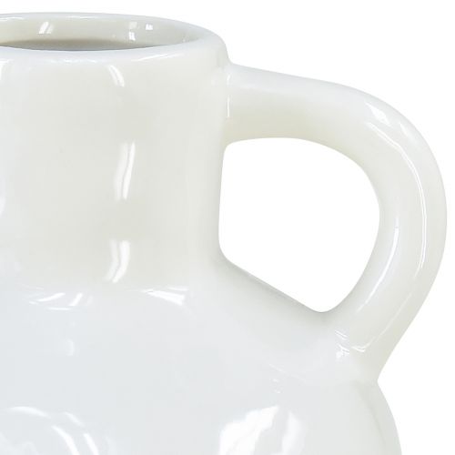 položky Keramická váza bílá váza se 2 uchy keramická Ø7cm H11,5cm