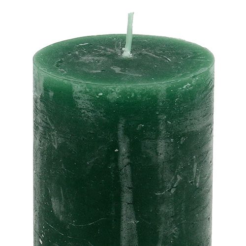 Floristik24 Svíčka tmavě zelená 50mm x 80mm probarvená po 12ks