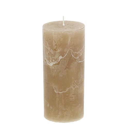 Floristik24 Svíčka světle hnědá 60mm x 140mm 8ks