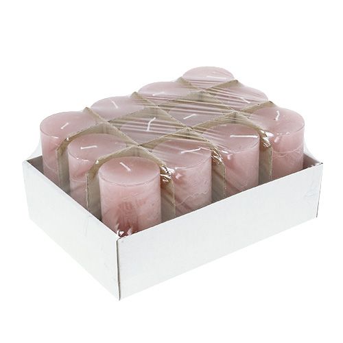 Floristik24 Svíčka starorůžová 50mm x 100mm probarvená po 12ks