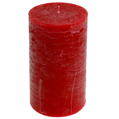 Svíčka červená 85mm x 200mm sloupová svíčka jednobarevná 2 ks