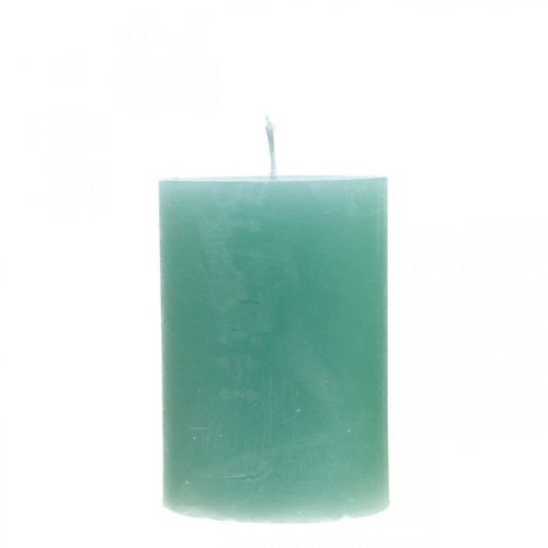 Sloupové svíčky barevné zelené 70×100mm 4ks