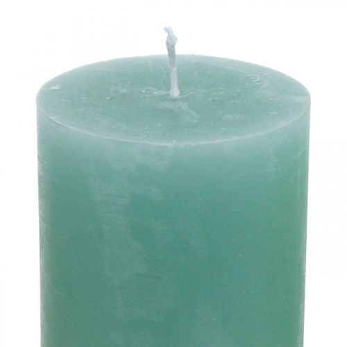 položky Sloupové svíčky barevné zelené 70×100mm 4ks