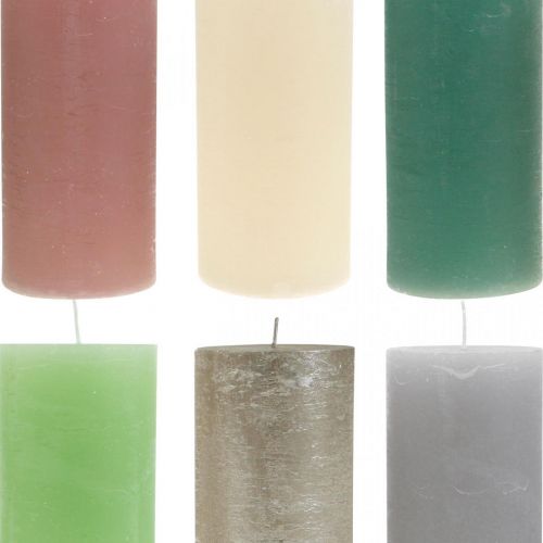 položky Sloupové svíčky barevné různé barvy 85×200mm 2ks