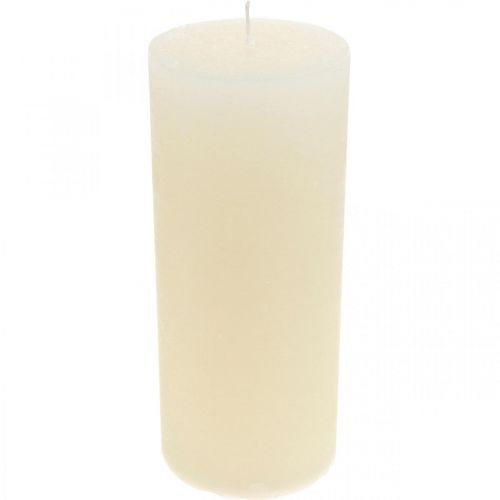 položky Sloupové svíčky v barvě krémově bílé 85×200mm 2ks