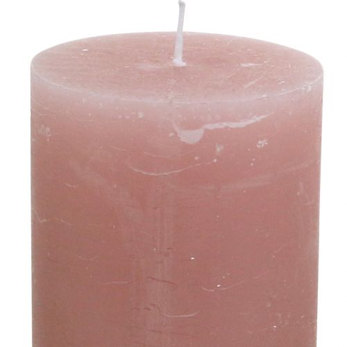 položky Sloupové svíčky barvené na růžovo 85×200mm 2ks