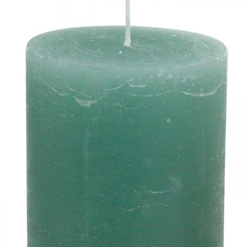 položky Sloupové svíčky jednobarevné zelené 85×200mm 2ks