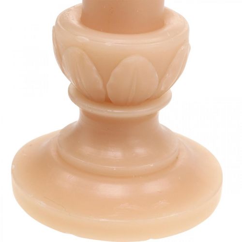 Floristik24 Deco tyčinková svíčka Lososová Nostalgická svíčka Dekorace vosková jednobarevná 25cm