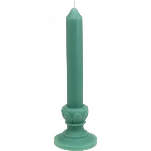 Floristik24 Deco svíčka retro svíčka vosková dekorace na stůl zelená 25cm
