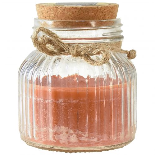 položky Vonná svíčka ve skleněném korku citronela svíčka hnědá H11,5cm