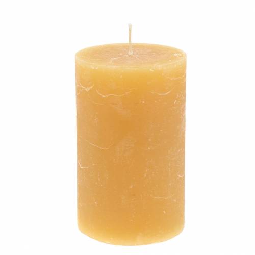 Jednobarevné svíčky medové 85×150mm 2ks
