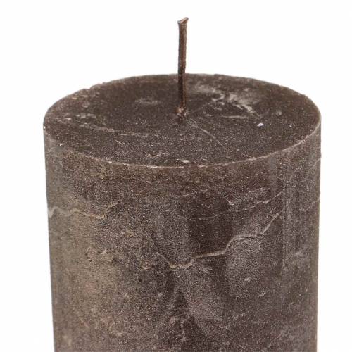 položky Jednobarevné svíčky měděná metalíza 50×100mm 4ks