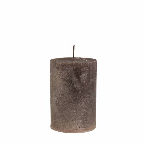 položky Jednobarevné svíčky měděná metalíza 60×80mm 4 ks