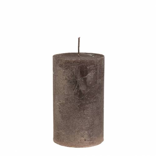 položky Jednobarevné svíčky měděná metalíza 60×100mm 4 ks