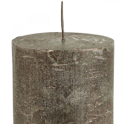 položky Sloupové svíčky pevné barevné svíčky měděné 70x100mm 4 ks