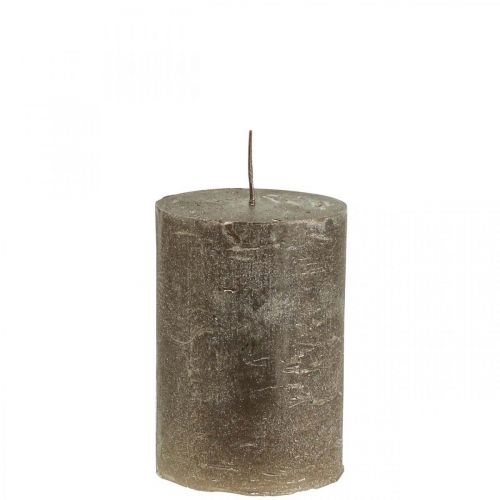 položky Sloupové svíčky pevné barevné svíčky měděné 70x100mm 4 ks
