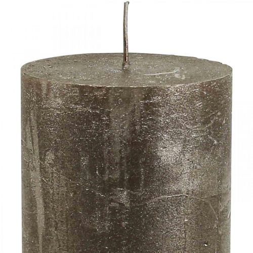 položky Sloupové svíčky pevné barevné svíčky měděné 70x120mm 4 ks