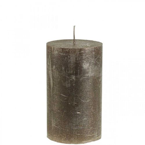 položky Sloupové svíčky pevné barevné svíčky měděné 70x120mm 4 ks