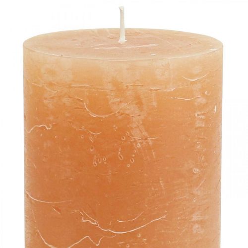 položky Jednobarevné svíčky Orange Peach sloupové svíčky 70×120mm 4 ks