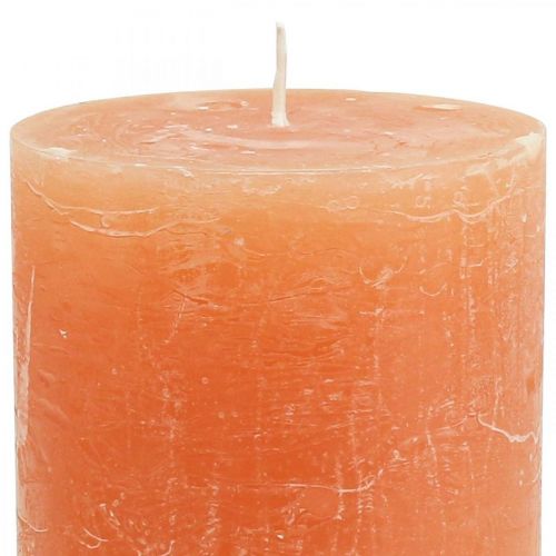 položky Jednobarevné svíčky Orange Peach sloupové svíčky 85×120mm 2ks