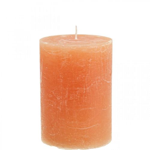 položky Jednobarevné svíčky Orange Peach sloupové svíčky 85×120mm 2ks