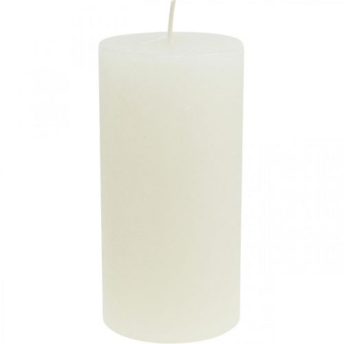 položky Sloupkové svíčky Rustikální barevné svíčky bílé 70/140mm 4ks