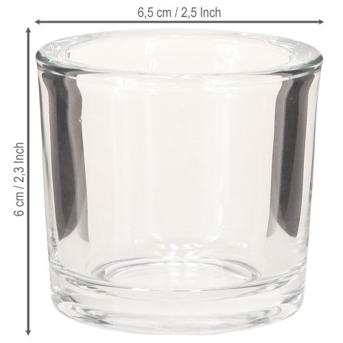 položky Svíčka Skleněný hrnec Mini skleněné vědro čiré Ø6,5cm V6cm 6ks