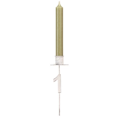 položky Svícen Advent s trnem a čísly bílý H11cm 4 ks