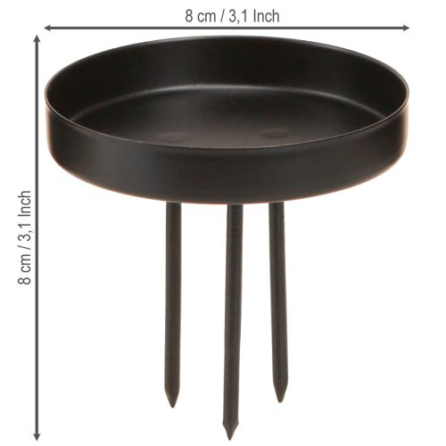 položky Svícen adventní věnec kovový černý matný Ø8cm 4 ks