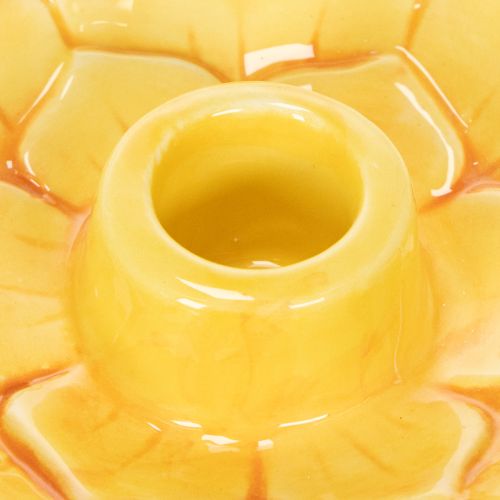 položky Keramické svícny ve tvaru zkosené květiny pro stylovou dekoraci stolu, 11 cm, 2 kusy