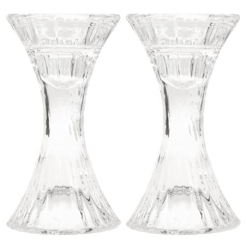 položky Svícen skleněný kulatý tyčový svícen Ø7cm V13cm 2ks