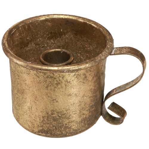 Floristik24 Stojan na svíčku zlatý kalíškový svícen vintage Ø9cm V8cm