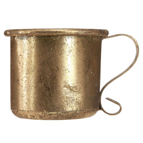 položky Stojan na svíčku zlatý kalíškový svícen vintage Ø9cm V8cm