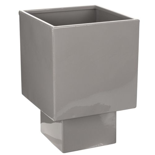 Šedý kostkový květináč s podstavcem pro moderní dekoraci, 22 cm nakoupit | Floristik24.cz