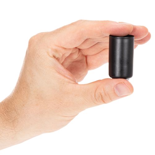 Kulatý magnetický svícen, matně černý, pro kuželové svíčky o průměru 25 mm, 4 kusy | Floristik24.cz