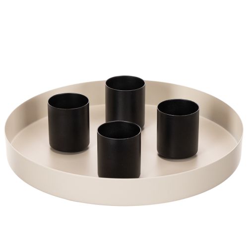 Magnetický svícen, matný povrch, 4 cm, 4 kusy | Floristik24.cz