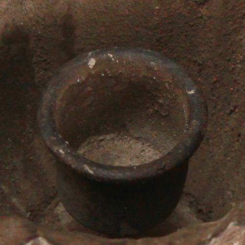 položky Svícen trofejní starožitný tyčový svícen kovový Ø10cm V9,5cm