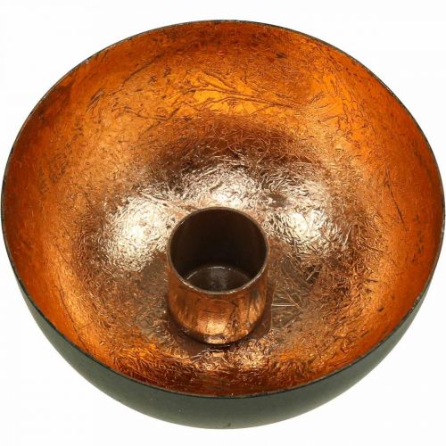 položky Svícen černý, bronzový tyčový svícen Ø10cm V5cm