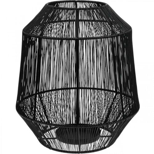 Floristik24 Drátěný koš na svícen Black Deco Lantern Ø24cm H28cm