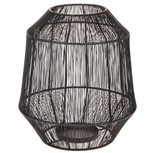 Černý svícen, dekorativní lucerna, drátěný koš, Ø24cm, V28cm nakoupit | Floristik24.cz