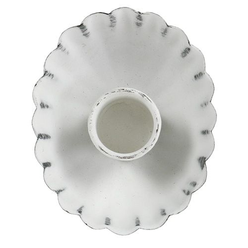 Floristik24 Svícen bílý Ø8,5cm V2,5cm