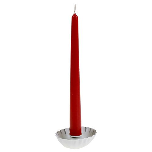 Floristik24 Svícen bílý Ø8,5cm V2,5cm